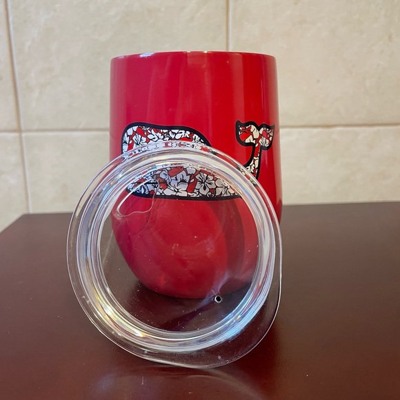 NWT VINEYARD VINES x TARGET RED HIBISCUS WHALE LID WINE CUP TUMBLER Travel Beach - Picture 6 of 9